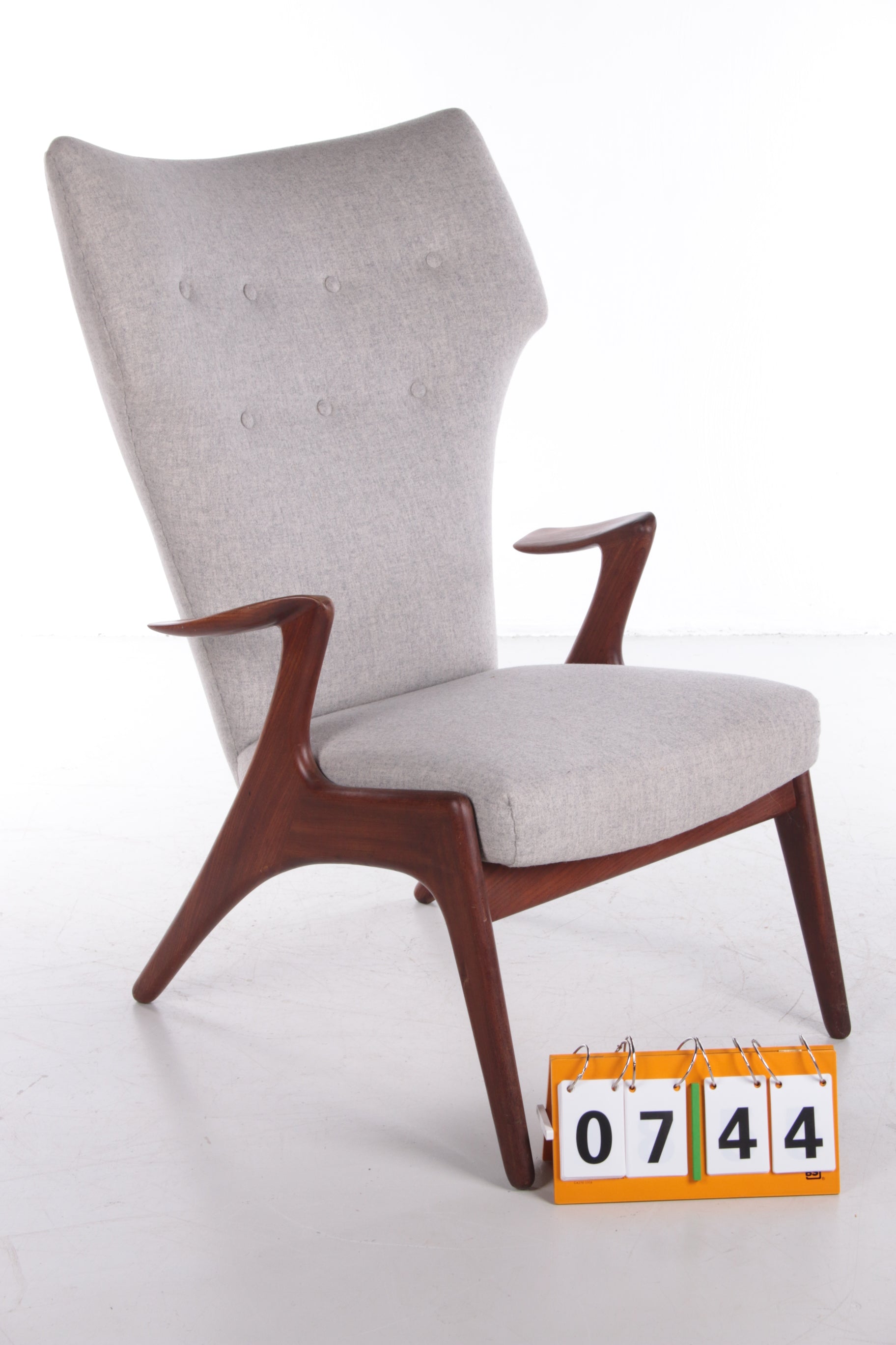 Danish Wing Chair in Teakwood by Kurt Østervig nummer