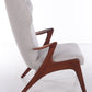 Danish Wing Chair in Teakwood by Kurt Østervig zijkant