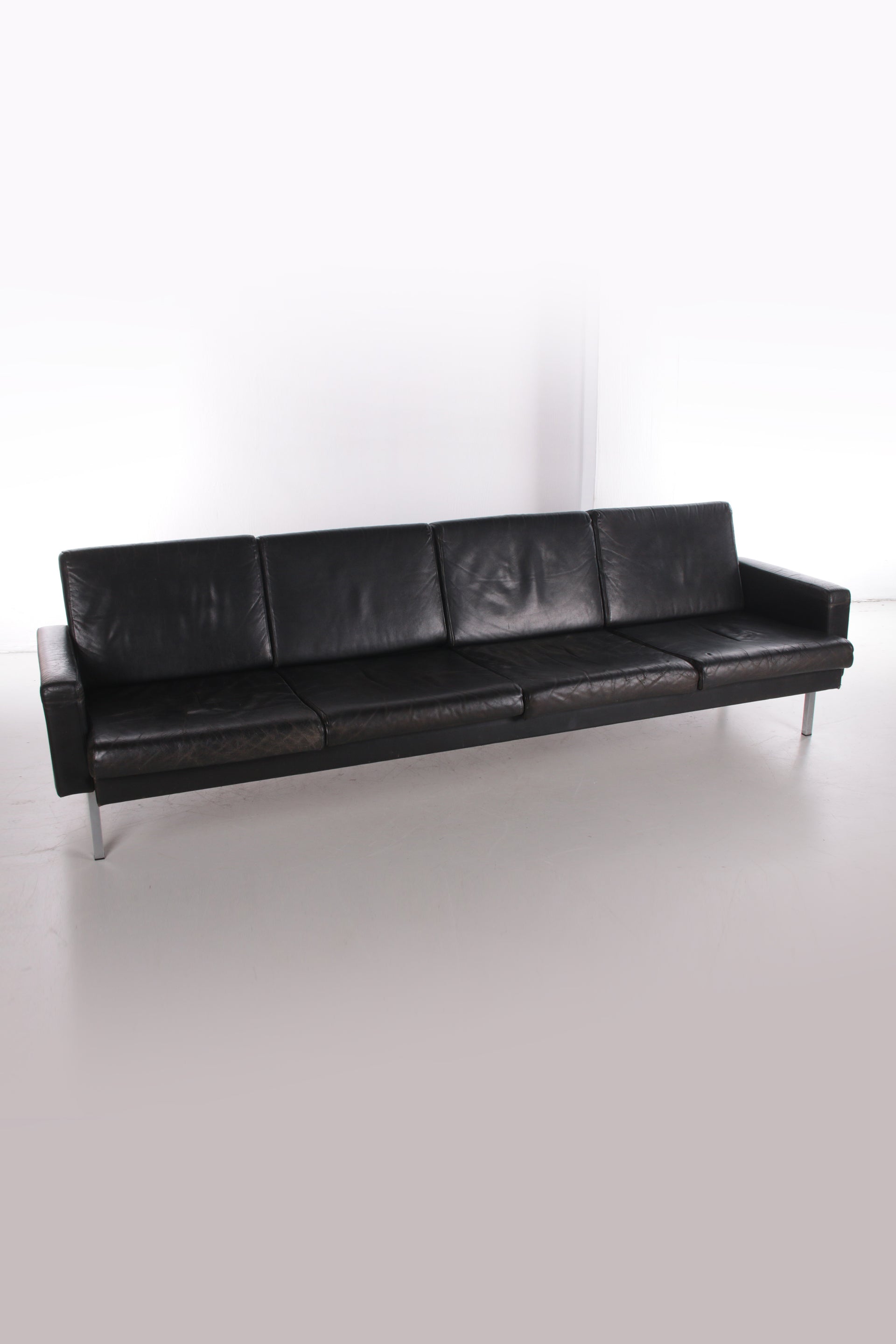 Vintage Dutch Design Leather 'BZ55' Sofa by Martin Visser for 't Spectrum, 1960s