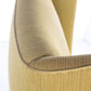 Deense fauteuil met pallisander houten onderstel mosgroen detail rugleuning