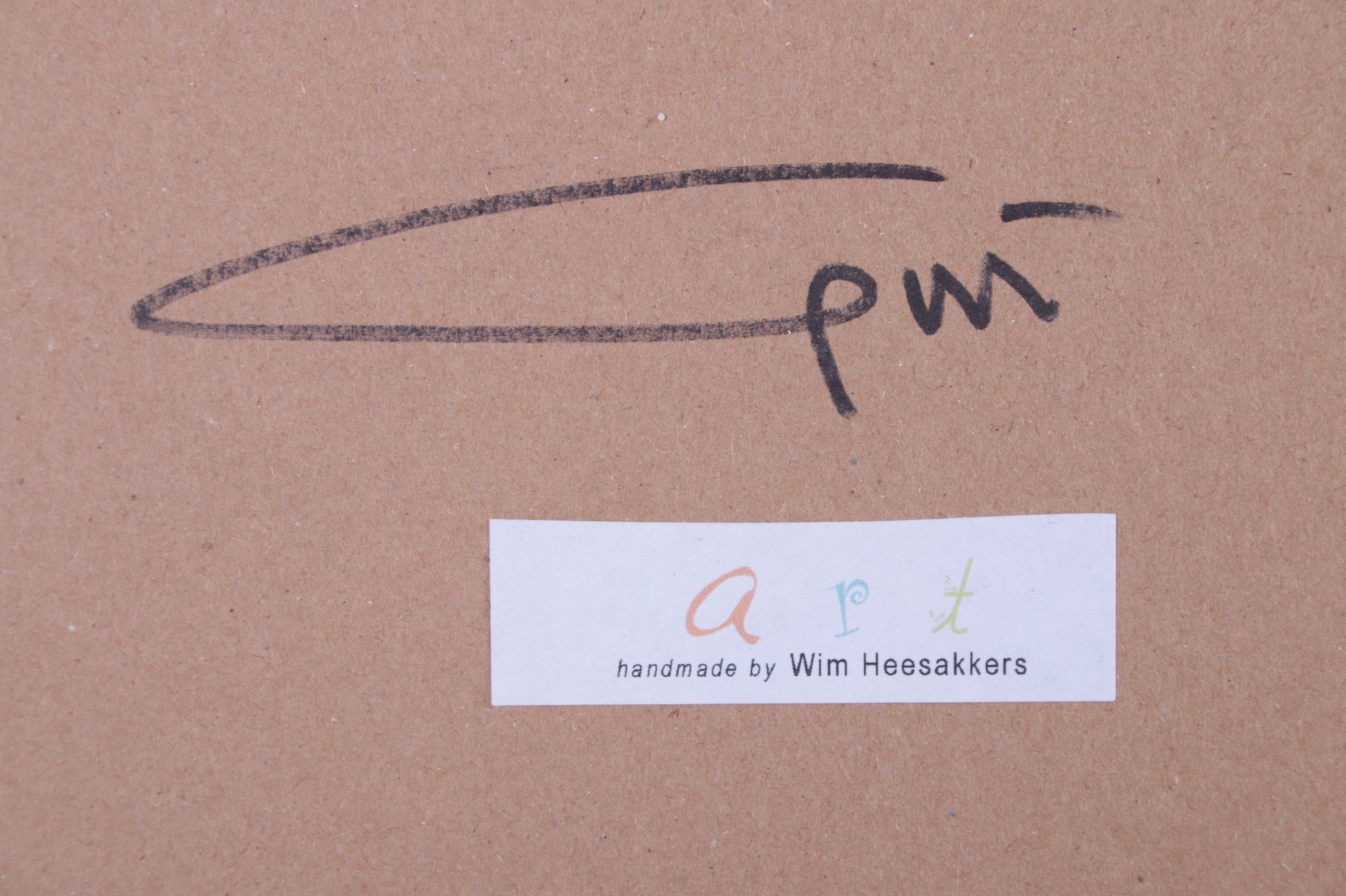 Mooi werk van Wim Heesakkers gemaakt in de jaren70 detail handtekening maker