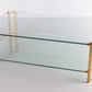 Hollywood Regency style Coffee table with brass detail 1970s.