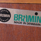 Deens Vintage Teakhouten Highboard van H.W.Klein voor Bramin detail maker