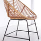 Vintage Bamboe Design stoel jaren60 Dirk van Sliedrecht Style,Set van 3 zijkant