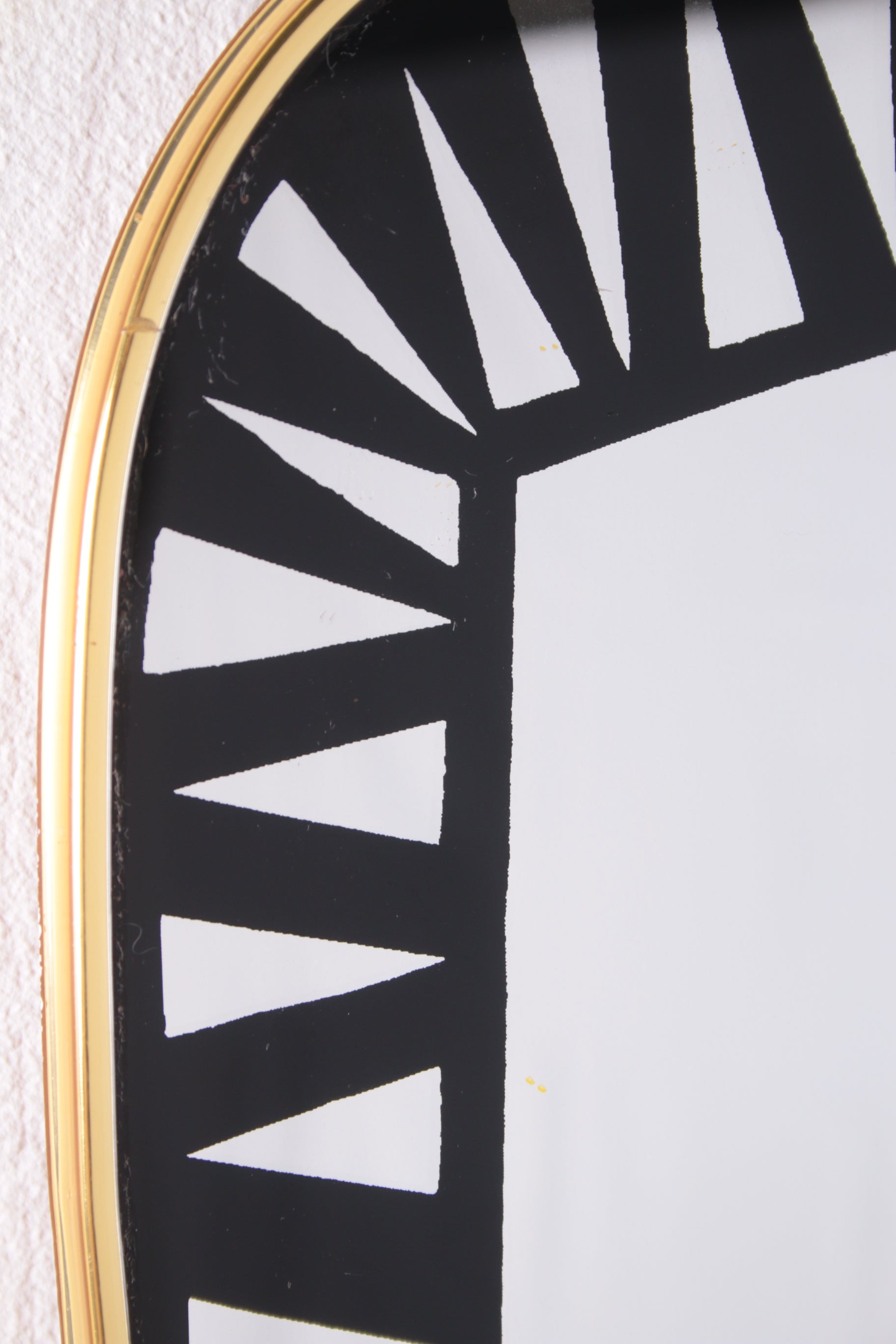 Grote spiegel ontwerp van Tacchini Dorian jaren70 detail rand boven