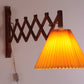 Scissor lamp or harmonica lamp made in Denmark in the 70's with original shade.