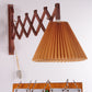 Scissor lamp or harmonica lamp made in Denmark in the 70's with original shade.