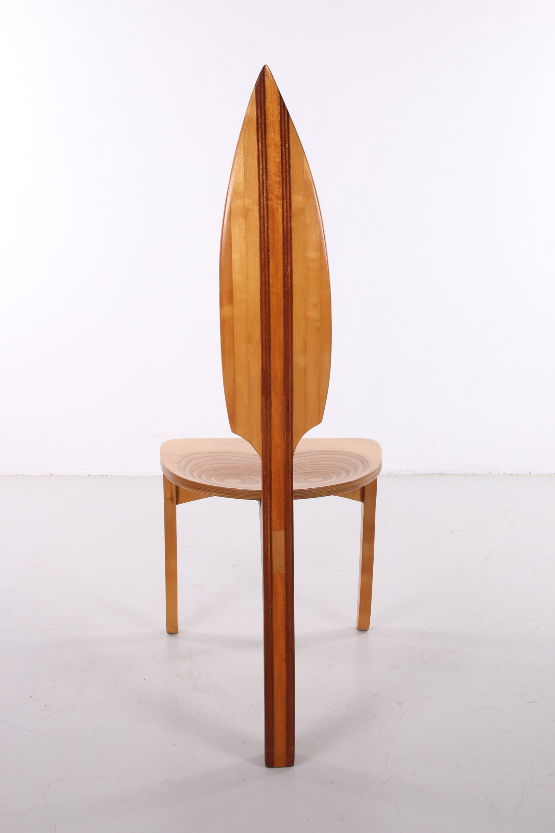  David Haig Eettafelstoelen gemaakt van beukenhout Model Vedder,70s achterkant