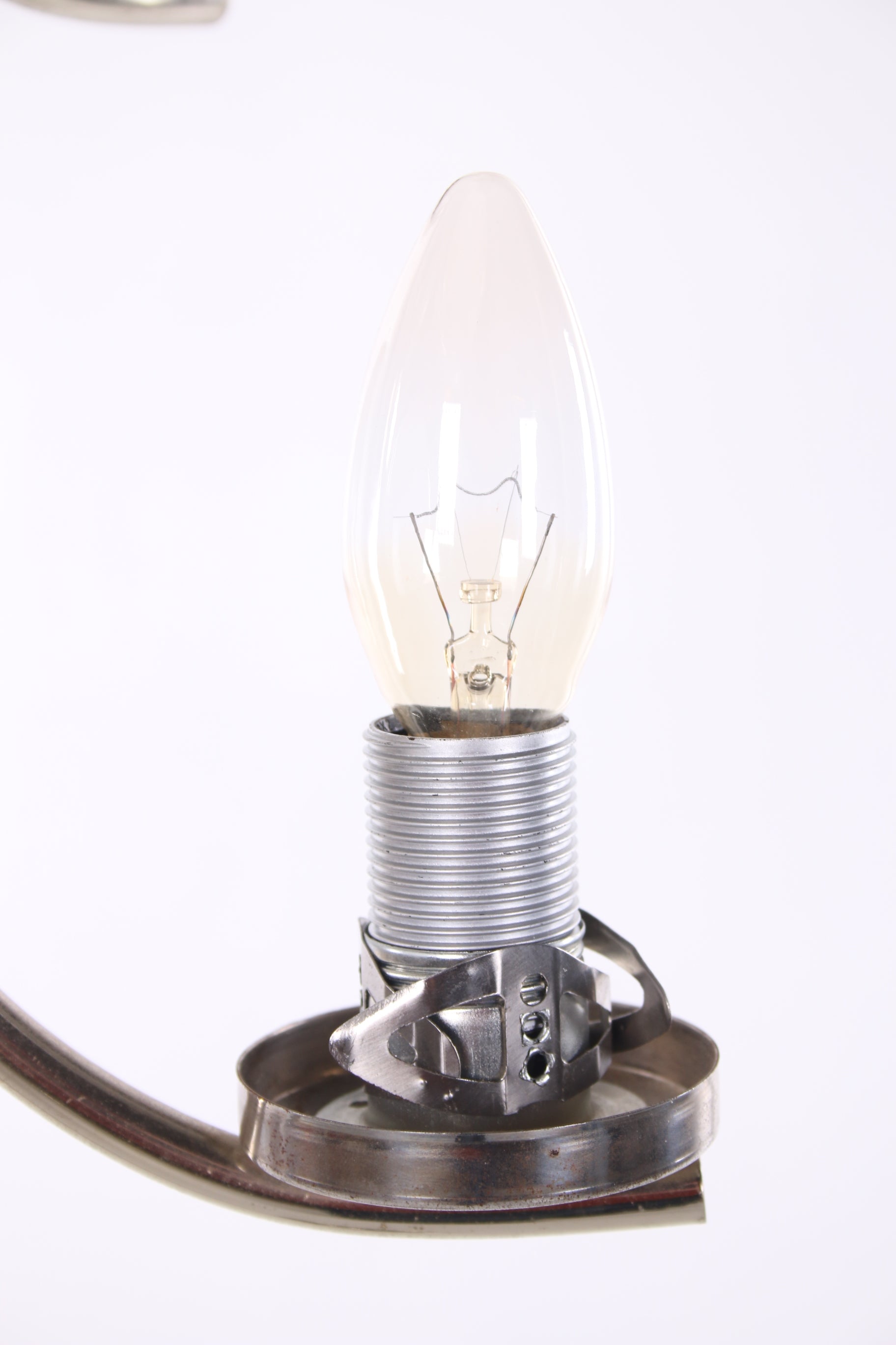 Vloerlamp chrome met 7 Witte glazenbollen detail lampje