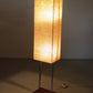 Vintage Vloerlamp met chrome en rechte kap voorkant licht uit