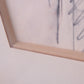Tekening hand gemaakt naakte vrouw vrouw schets jaren60 detail rand binnen