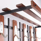 Vintage wall coat rack with metal and wood with 5 hooks.