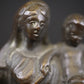 19é Vlaamse Bronzen Mariabeeld met kind detail Maria