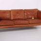 Vintage Danish design sofa from Mogens Hansen with cognac colored high quality leather