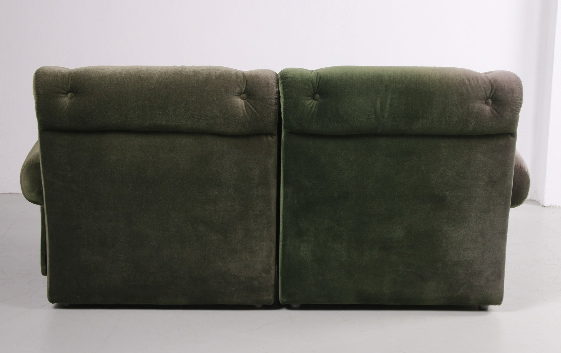 Modulaire vintage sofa uit de jaren 60s, mosgroen achterkant