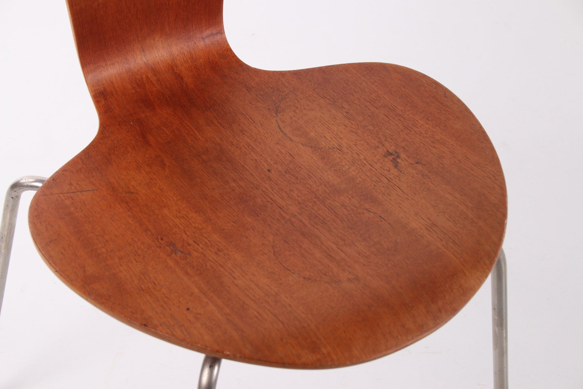Vintage Arne Jacobsen Mosquito 3105 stoel set van 2 gemaakt door Fritz Hansen 1950s bovenkant