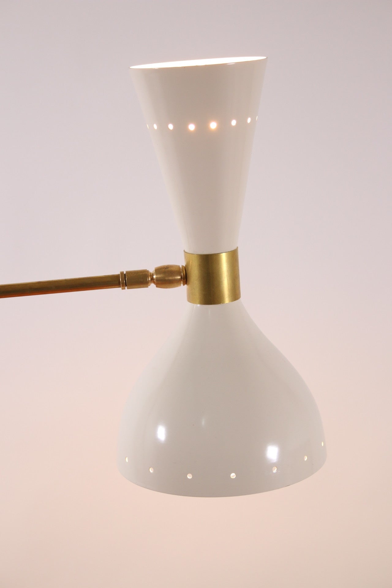Grote lange Big Thunderball Balancer Lamp Italy 1960 detail lamp zijkant