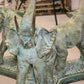Bronzen Olifanten Tafel 70 jaren detail hoofd olifant