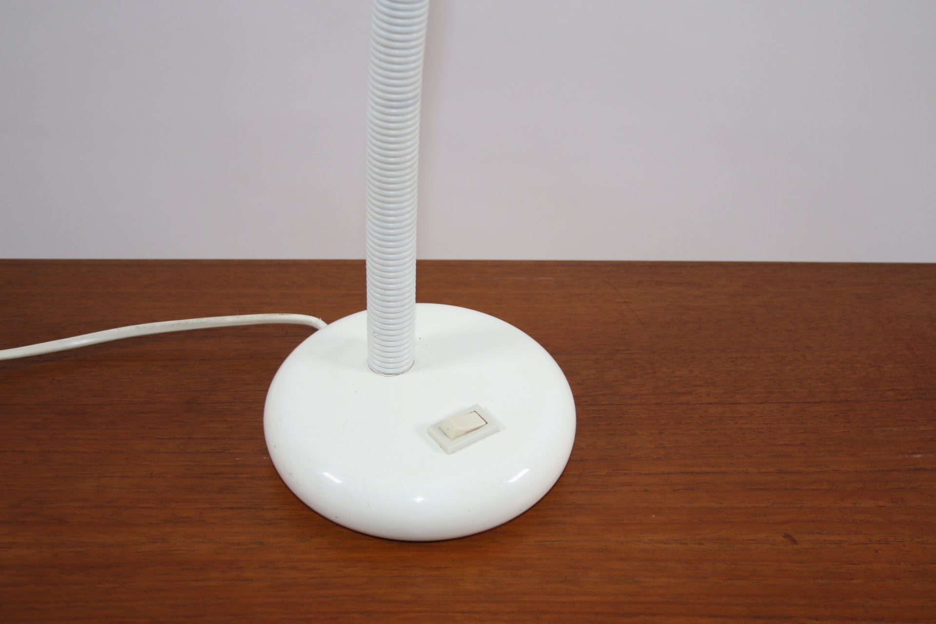 Vintage Bureaulamp met buigzame hals wit,1970