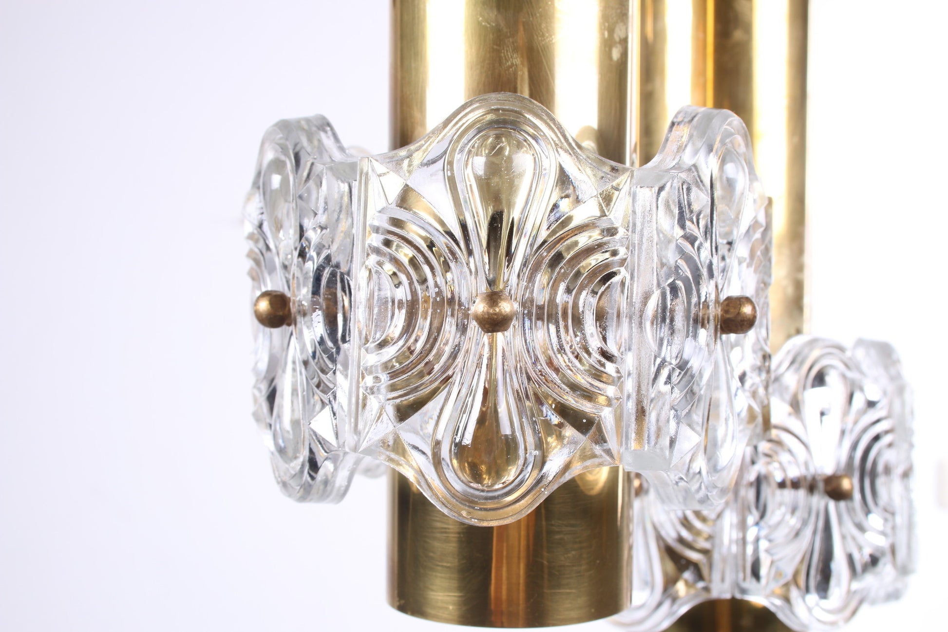 Vintage Cascade Hollywood Regency Hanglamp jaren60s detail glas