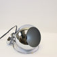 Vintage chrome bollamp,wandlamp,Mid Century Modern,Space Age,Nederlands design voorkant