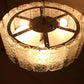 Doria Leuchten IJs glas hanglamp met spiegel effect jaren 60s