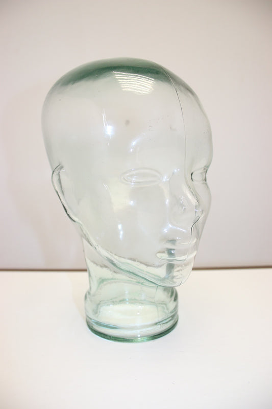 Vintage glazen hoofd voorkant