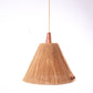 Teak and Sisal Ceiling Lamp from Temde, 1960s