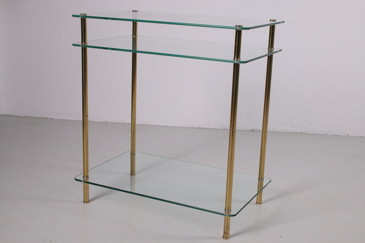 Hollywood Regency Bijzettafel met goudkleurige poten voorkant