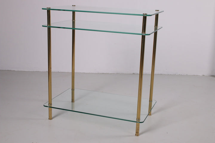 Hollywood Regency Bijzettafel met goudkleurige poten voorkant