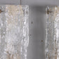 Set Duitse ijsglazen wandlampen uit de jaren 70 van Kaiser Leuchten