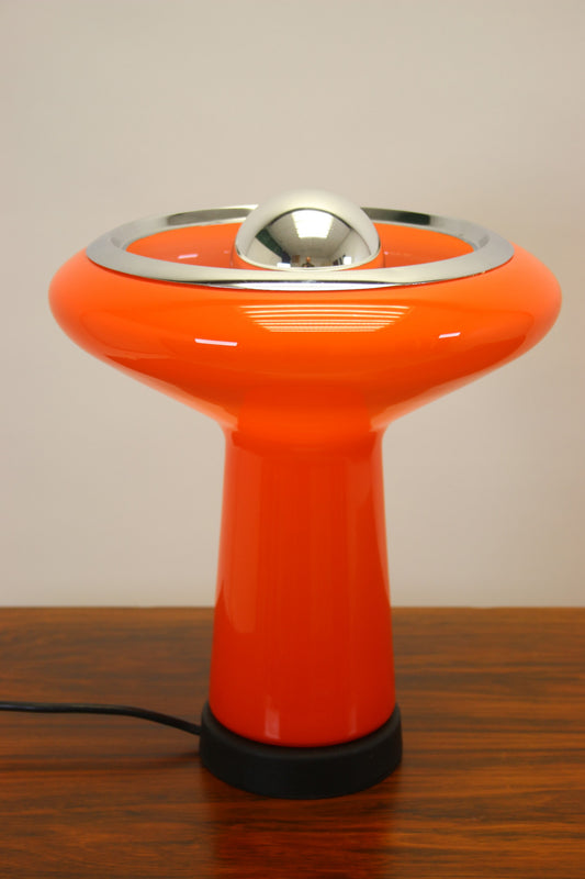 Italiaanse tafellamp gekleurd glas 1960