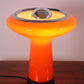 Italian table lamp with colored glass, 1960