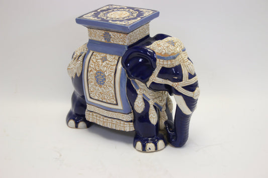 Ceramic blue Elephant plant stand 80 years