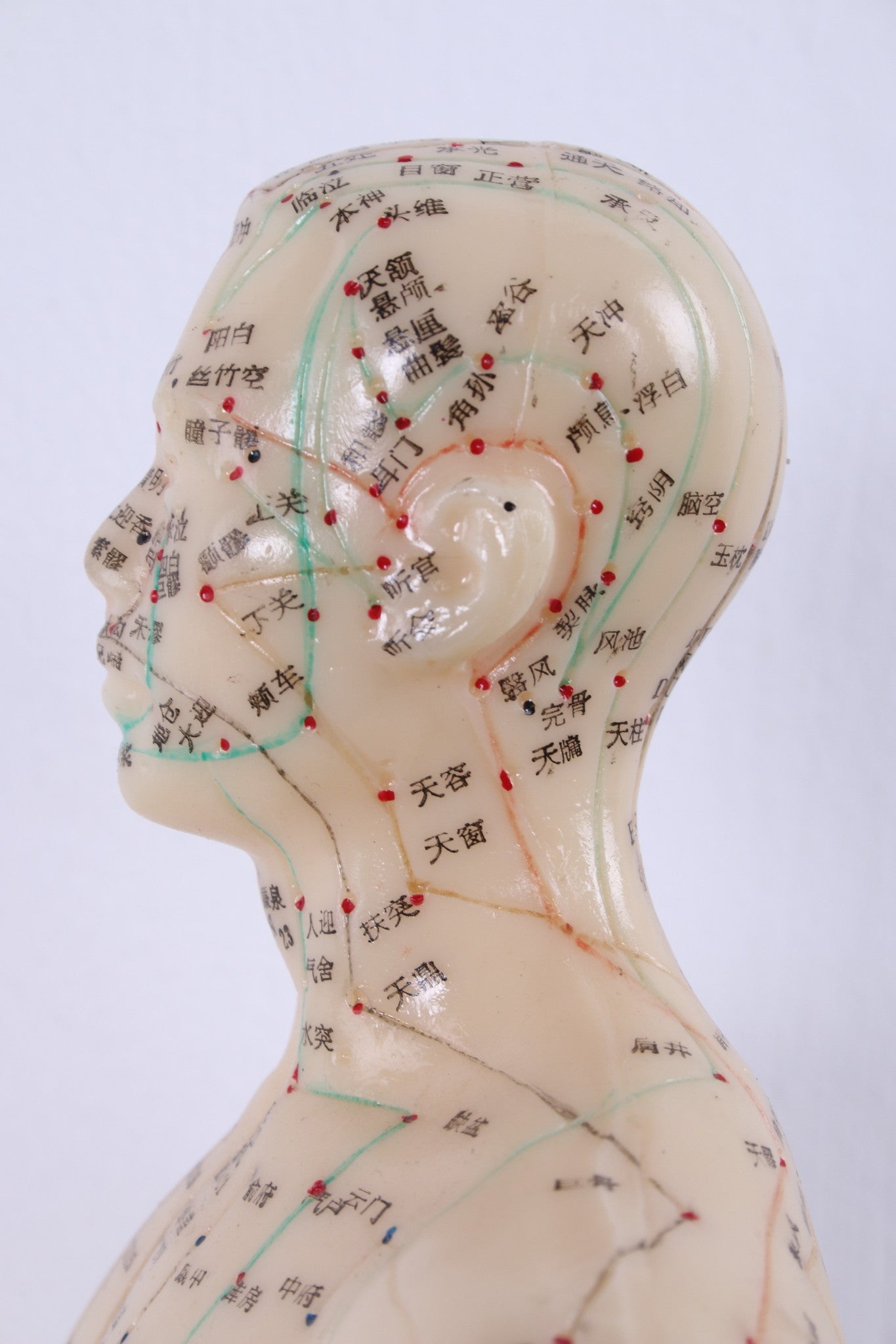 Chinese Acupuncture Pop zacht rubber Man detail gezicht zijkant