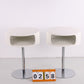 Set Space Age Tables or bedside tables with chrome base 1970s.