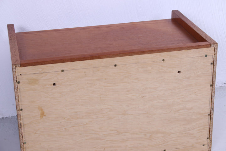 Teak houten Gang set spiegel met zwevend ladenkastje jaren60 onderkant kastje