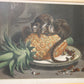 Wanddecoratie druk hond apen 1880 voorkant aapjes