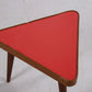 Vintage plantentafeltje rood, mooie driehoek jaren 60