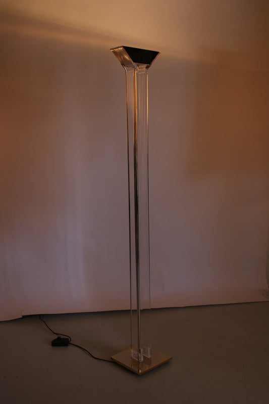 Plexiglas Hollywood Regency vloer lamp, 1970