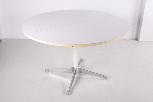 Ronde eettafel ontwerp van Herman Miller jaren70 voorkant