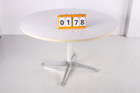 Ronde eettafel ontwerp van Herman Miller jaren70 voorkant