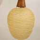 Scandinavische Hanglamp met 3 gekleurden Glazen bollen detail geel lampje