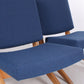 Set FB18 Scissor fauteuil ontworpen door Jan van Grunsven voor Pastoe, jaren 50 detail voorkant schuin