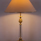 Plexiglas Tafellamp met gouden elementen Hollywood Regency Style voorkant licht aan