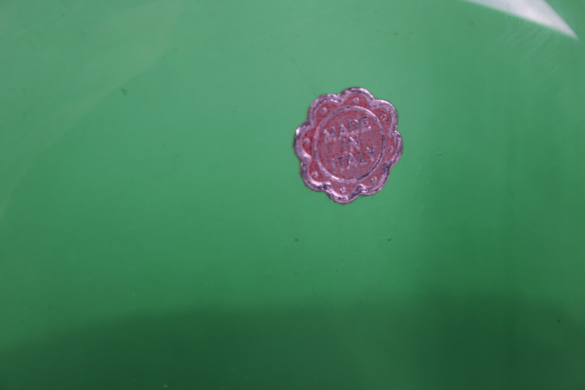 Vintage Italiaanse Empoli groene glazen fles, jaren 50 detail sticker