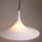 witte murano glazen hanglamp vintage retro voorkant licht aan