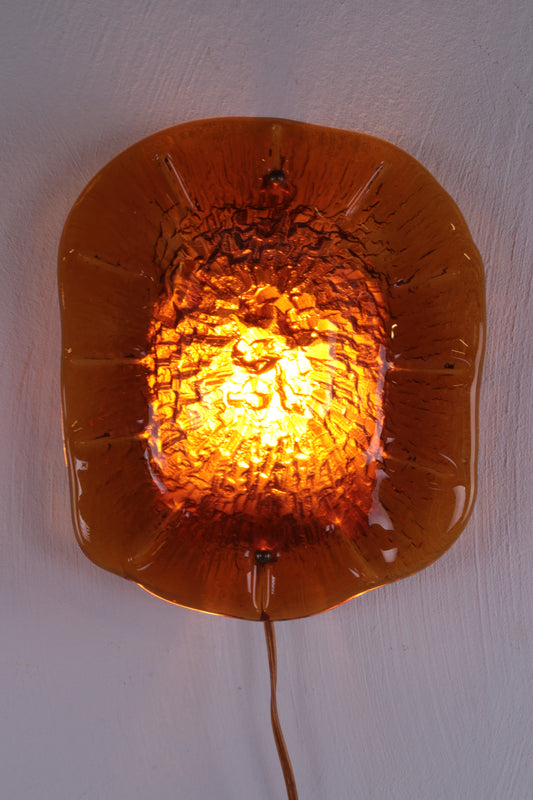 Deense Glazen wandlamp van Vitrika,1960s